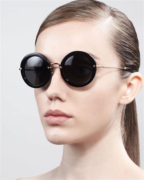 miu miu circle sunglasses|miu miu runway sunglasses.